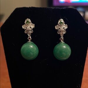 NWOT Jade & Gemstone Drop Earrings
